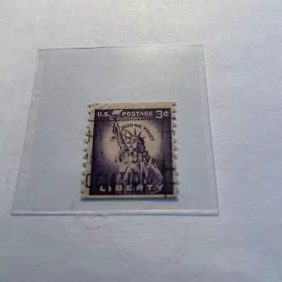 RARE 3 CENT LIBERTY US POSTAGE STAMP PURPLE LADY STATUE OF LIBERTY Good Used • $4