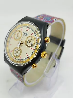 VINTAGE 1991 Swatch Chrono SCB108  Award  37mm Swiss Made Watch NOS • $99.99