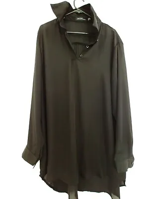 Zanzea Collection Size 18 Black Sheer Longline Shirt Top Plus Size Blouse • $45