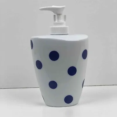 £14.99 • Buy Soap Dispencer White China Blue Design New 