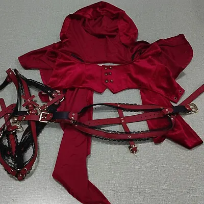 Red Top And Cloak With Thong And Belt • $23.99