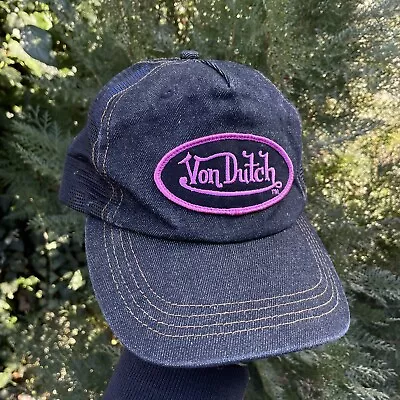 Rare Von Dutch Denim Trucker Hat￼ • $45