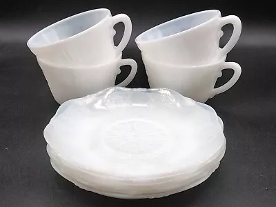 MacBeth-Evans AMERICAN SWEETHEART Monax Depression Glass 4 Cups And 5 Saucers • $26