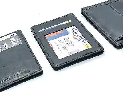 Genuine Leather Magic Wallet Slim Credit Card Bill Fold Note Holder • $14.18