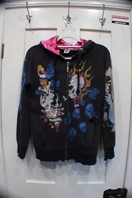 Ed Hardy Zip Up Hoodie By Christian Audigier Vintage Love Kills Slowly  *RARE* • £75