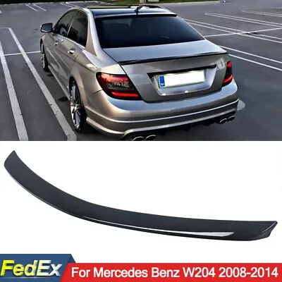 For Mercedes Benz C Class W204 2008-2014 Gloss Black AMG Style Trunk Spoiler Lip • $69.91