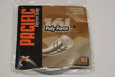 PACIFIC TENNIS RACQUET STRING - Power Force 16L Gauge 1.29mm Natural - NEW • $3.26