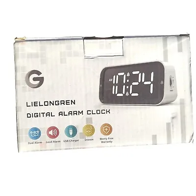 Lielongren USB Digital Alarm Clock Loud Alarm W/ Snooze • $10