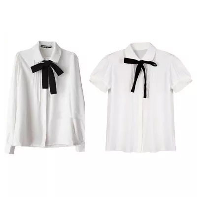 $12.21 • Buy Women's Chiffon Long / Short Sleeve Button Up Peter Pan Collar Blouse Shirts