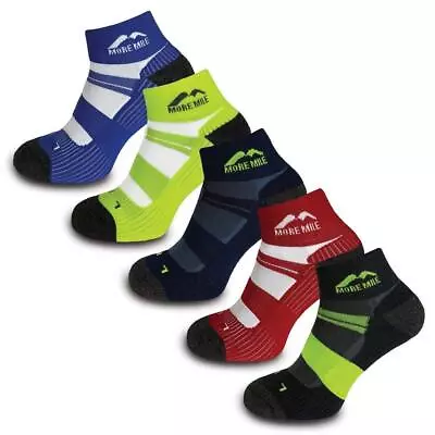 More Mile Mens Endurance 5 Pack Coolmax Cushioned Running Ankle Socks • £12.90