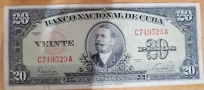 20 Pesos 1949 Antonio Maceo Banco Nacional • $14.99