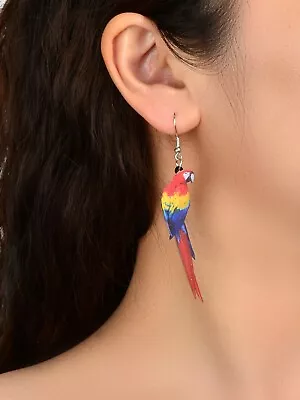 $1.99 • Buy Novelty Resin Bird Earrings Women Ear Hook Dangle Drop Jewelry Dress Accessory