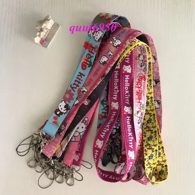 3pcs/set Cute Hello Kitty Lanyard ID Badge Phone Holder Neck Strap Keychain Gift • $4.54