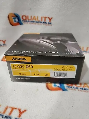Mirka 23-650-060 Gold Grip 19H 60 Grit 5  Sanding Disc- 50 Pieces • $21.99