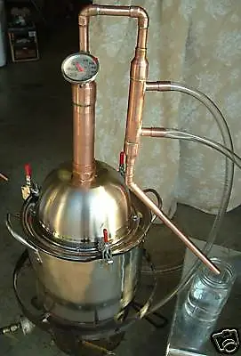 Copper Alcohol Moonshine Ethanol Still E-85 Reflux NR3 Gallon Stainless Boiler • $229