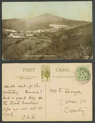 Abergavenny Sugar Loaf Mountain KE7 1906 Old Colour Postcard Monmouthshire Wales • £4.99