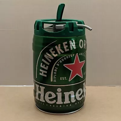 Heineken 5L Mini Keg Steel Beer Can Empty DRAUGHT Keg Man Cave Decor • $28.50