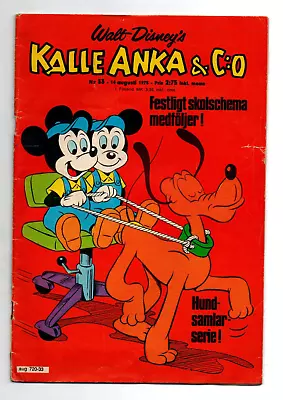 Walt Disneys Kalle Anka & C:O #33 - Swedish Language - Mickey Mouse - 1975 - VG • $8.99