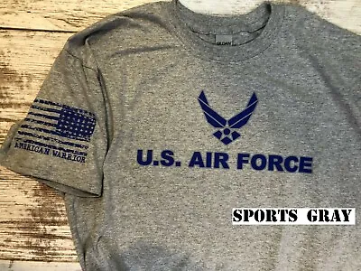 Air Force Military T-shirt Blue And Gray Military Shirt 114G • $15.95