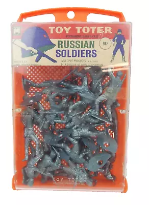 2H MPC Toy Toter Russian Soldiers Set No 639 Plastic 1960's Carrying Case • $149.99
