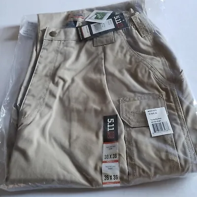 5.11 Tactical Trousers Taclite Pro Pant 162 KHAKI 36X36 Relaxed Fit NWT • $19.99