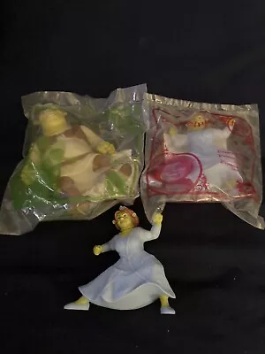 Shrek The Third - Shrek - 2007 McDonald's Happy Meal Toy Lot Of 3 Shrek/Fiona • $20