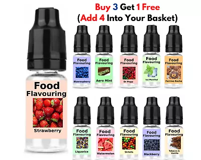 10ML Liquid Food Flavour Highly Concentrated Strong Flavouring Cakes Sweet Shake • £2.89