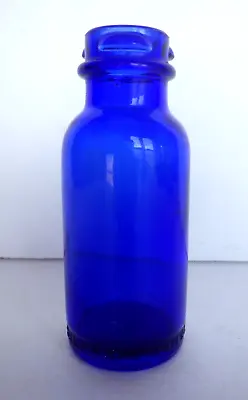 Vintage  Cobalt Blue Embossed Bromo Seltzer Bottle Emerson Drug Co 4  • $14.99