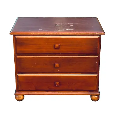 Ethan Allen American Dimensions Three Drawer Solid Wood Nightstand 15-9306 • $149