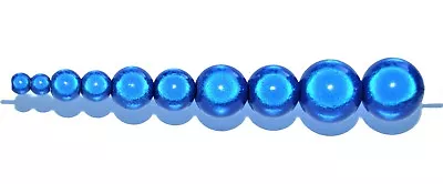 Pangaeawalker AAA Quality Round Miracle Beads Of 4 5 6 8 10 12 Mm Dark Blue • £1.99