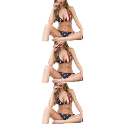 £32.90 • Buy 6 Pcs For Women Stars And Stripes Bikini Swim Suits Women Bikini