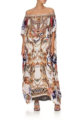 Camilla Silk Reign Supreme Off Shoulder Kaftan Dress  Brand New With Tags $749 • $499