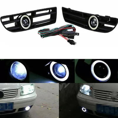 Fog Light LED Front Bumper Grille DRL Lamp For VW Jetta For Bora Mk4 1999-2004 • $45.23