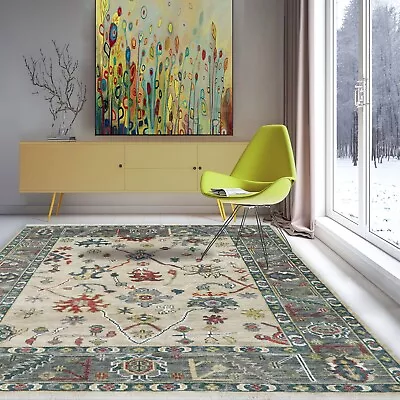 LoomBloom Muted Turkish Oushak Hand Knotted 100% Wool Area Rug Beige 711 X10'1  • $799.99