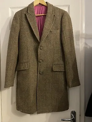 £120 • Buy Holland Esquire Herringbone Overcoat