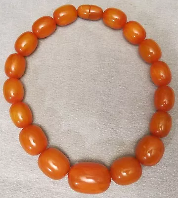 Antique Butterscotch Amber Bakelite Necklace • $150