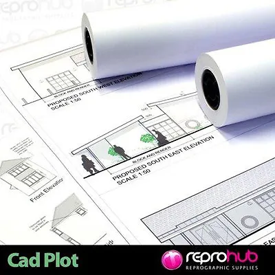 Inkjet Plotter Paper Rolls 90gsm  - 1 X Roll For Wide Format Inkjet Printers  • £51