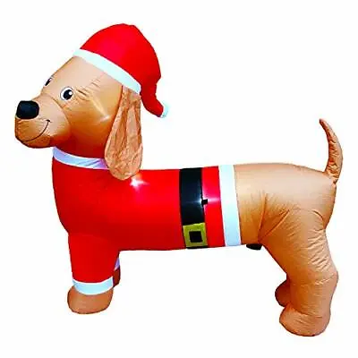 SEASONBLOW 5 Ft Inflatable Christmas Dachshund Decoration Dog • $58