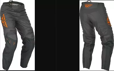 FLY RACING Youth Boys And Girls F-16 Moto Pants GREY/ORANGE • $29.99