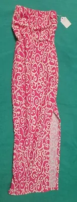 Long Pink & White Sheath Dress With Side Slit For 36  My Size Barbie MYMP23 • $15.36