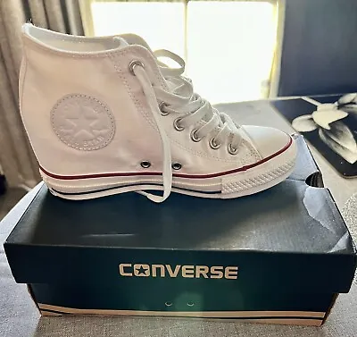 New Converse Chuck Taylor All Star CT Lux Mid Hidden Heel Wedge 547195C Sz 7 • $250