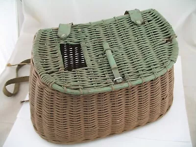 Old Vintage Wicker Fishing Creel-great For Decoration • $29