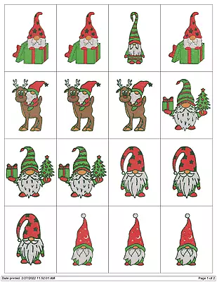 10 Christmas Gnomes Embroidery Machine Designs Collection Pes Jef Hus • $9.95