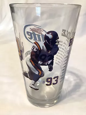 John Randle Minnesota Vikings Miller Lite 50 Season Commemorative Pint Glass • $29.99