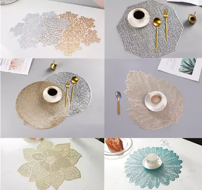 $23.99 • Buy Up To SET 6 X Dining Table Placemat PVC Insulation Tableware Kitchen Decoration