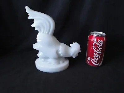 Vintage Large Milk Glass Fighting Rooster ~ 8 1/2” Tall ~ Unmarked • $10