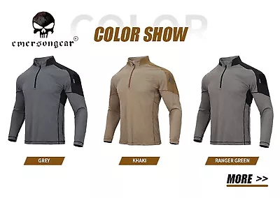 Emersongear Tactical Hunter Long Sleeve Polo Shirt Daily Tops T-shirt Fitness • $45.03