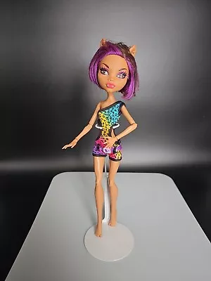 A MONSTER HIGH 12  GLOOM BEACH EDITION CLAWDEEN WOLF DOLL OOAK Short Hair • $6.95