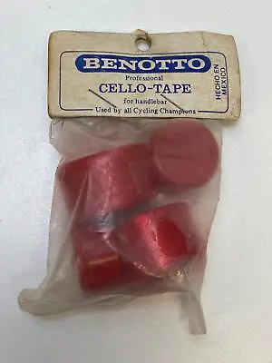 $24.99 • Buy BENOTTO Cello Handlebar Tape Bar Smooth Vintage Bicycle RED