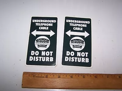 2 UNDERGROUND TELEPHONE CABLE Stickers DO NOT DISTURB - Independent • $15